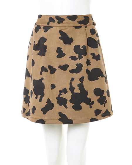 INGNI（イング） アニマル柄スエード台形／スカート ｶｳ