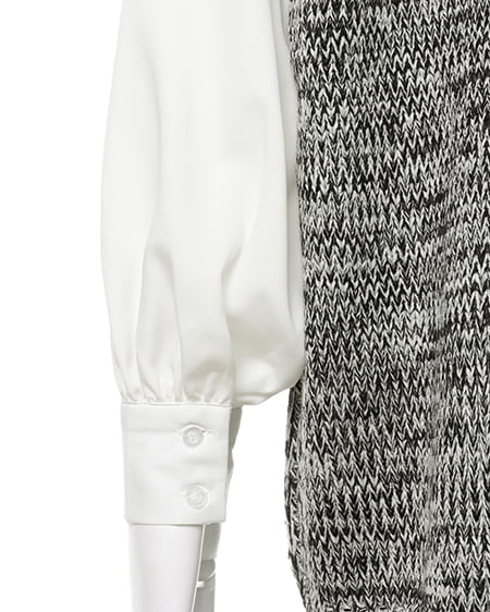 INGNI（イング） Vネックケーブルベスト＋シャツ SET ｸﾞﾚｰ/ﾓｸ