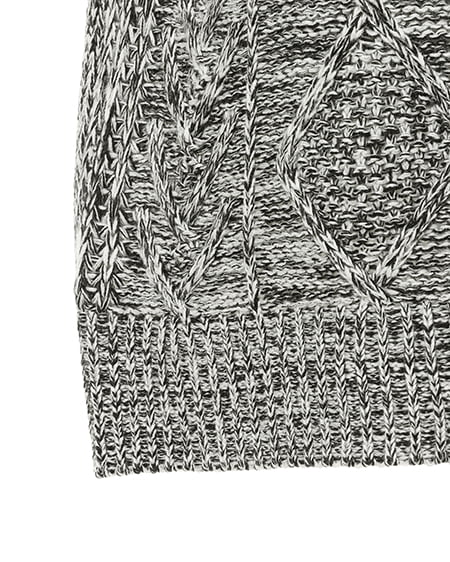 INGNI（イング） Vネックケーブルベスト＋シャツ SET ｸﾞﾚｰ/ﾓｸ