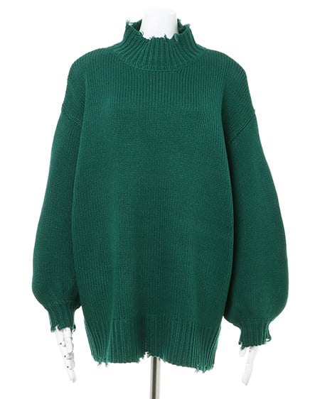 INGNI(イング) ブロークンハイネック/ニット グリーン