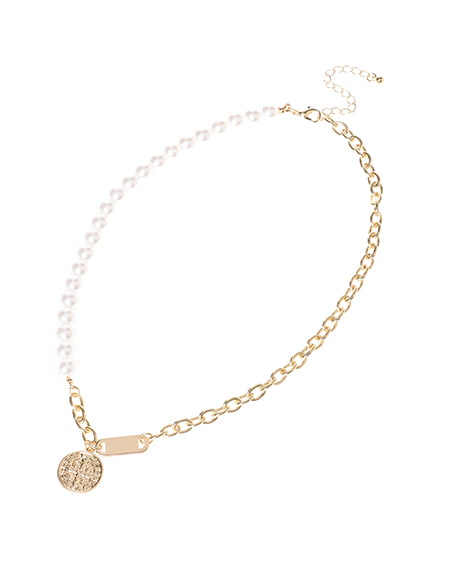 INGNI（イング） パールチェーンコイン付ネックレス ｺﾞｰﾙﾄﾞ