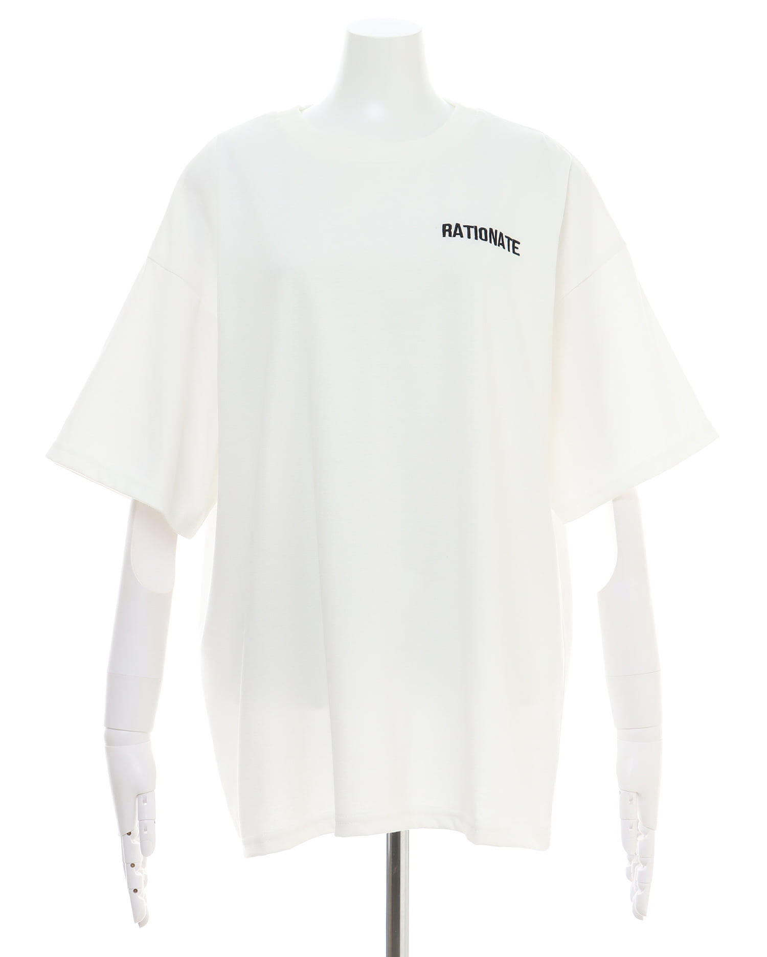 INGNI(イング) BACKペイズリーロゴ半袖Tシャツ - M - オフホワイト/アカ