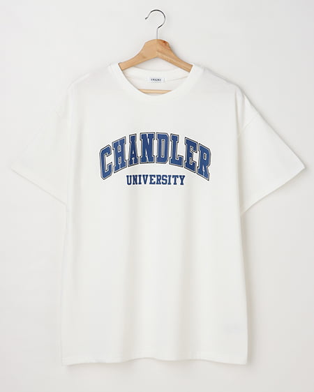 【ZIP!紹介商品】カレッジロゴプリントTシャツ