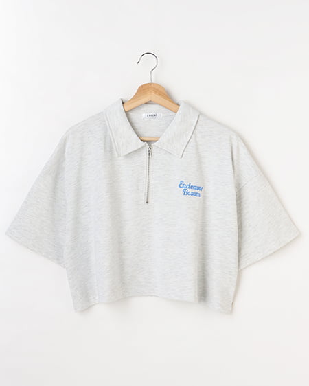 ハーフZIP胸刺繍ロゴ半袖Tシャツ（ＯＵＴＬＥＴ）｜INGNI(イング) 公式 