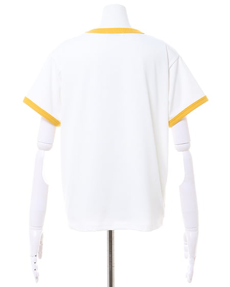 INGNI(イング) フラワーリンガーTシャツ オフホワイト/イエロー