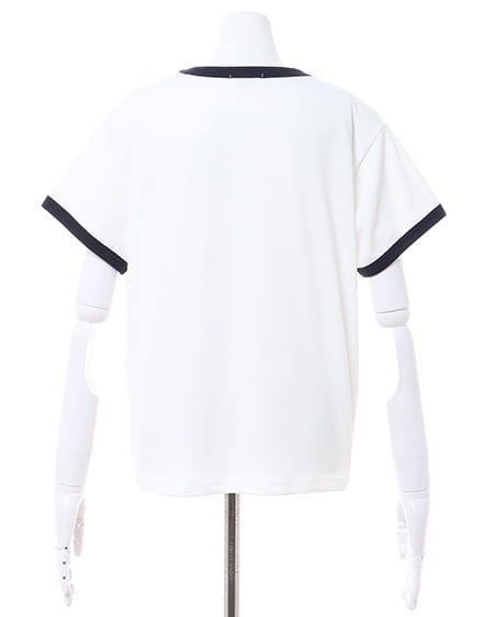 INGNI（イング） フラワーリンガーTシャツ ｵﾌﾎﾜｲﾄ/ｺﾝ