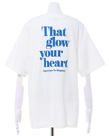 INGNI(イング) Back4段ロゴTシャツ オフホワイト/ブルー