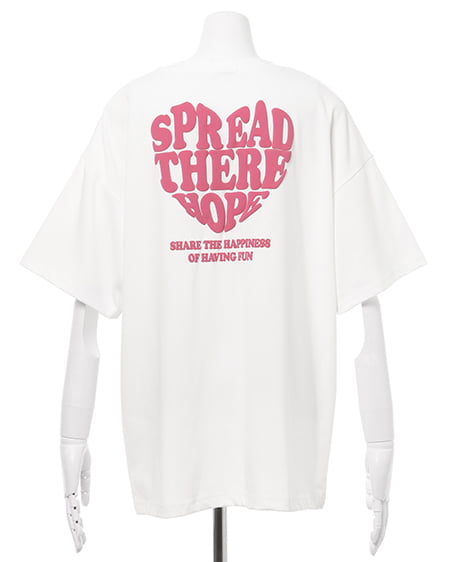 【Ranzuki2022秋号掲載】BACK発泡ハートロゴチュニックTシャツ