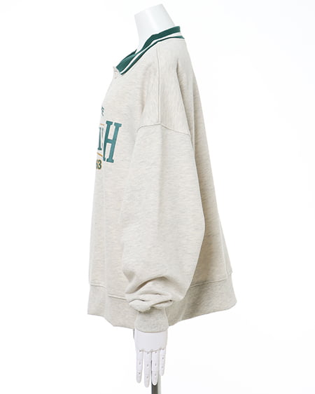 INGNI(イング) カレッジロゴポロスウェットトップス オートミール