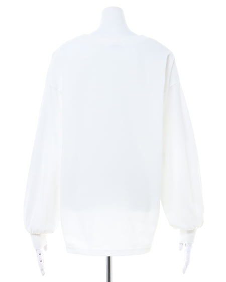 INGNI（イング） カラーロゴロングTシャツ ｵﾌﾎﾜｲﾄ/ｸﾞﾘｰﾝ