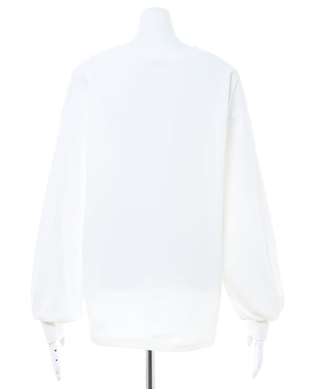 INGNI（イング） エンブレムカレッジロゴロングTシャツ ｵﾌﾎﾜｲﾄ/ｸﾞﾘｰﾝ