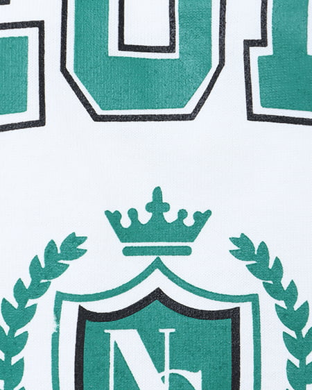 INGNI（イング） エンブレムカレッジロゴロングTシャツ ｵﾌﾎﾜｲﾄ/ｸﾞﾘｰﾝ