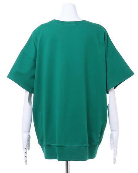 INGNI(イング) カレッジロゴミニスウェットトップス グリーン