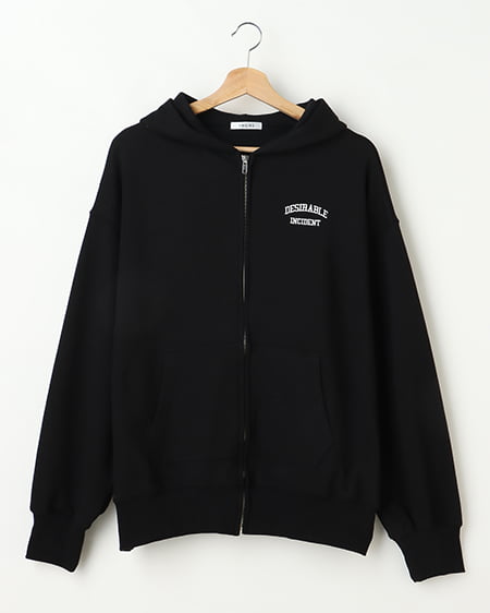 胸刺繍ロゴスウェットZIPパーカー
