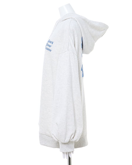 INGNI（イング） BACK発泡ロゴチュニックパーカー ｵｰﾄﾐｰﾙ