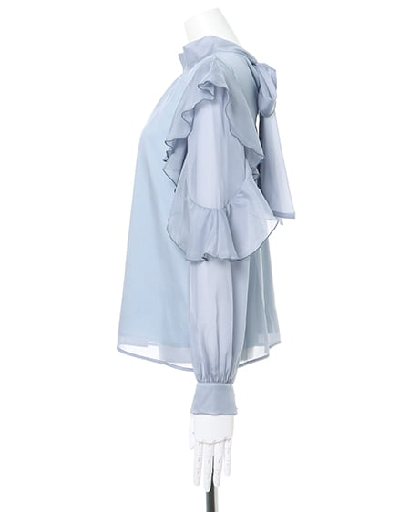 INGNI（イング） 2WAYリボン袖フリルシアー／ブラウス ｻｯｸｽ