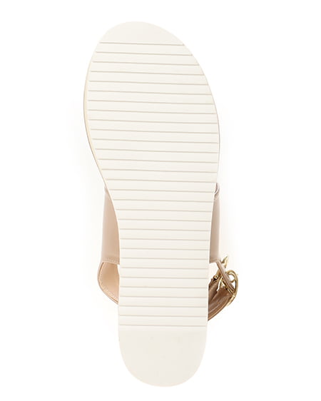 INGNI（イング） ラメゴールドライン／プラットフォームサンダル ﾋﾟﾝｸﾍﾞｰｼﾞｭ