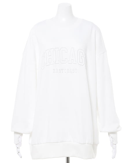 INGNI(イング) 抜き刺しゅうロゴチュニック オフホワイト