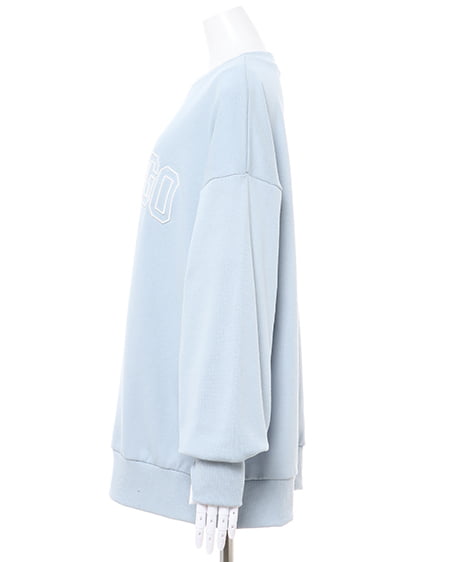 INGNI(イング) 抜き刺しゅうロゴチュニック サックス