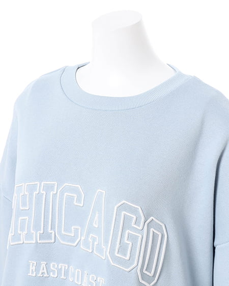 INGNI(イング) 抜き刺しゅうロゴチュニック サックス