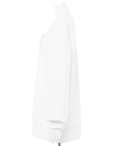 INGNI(イング) ふくれ刺しゅうロゴチュニック オフホワイト/ブルー