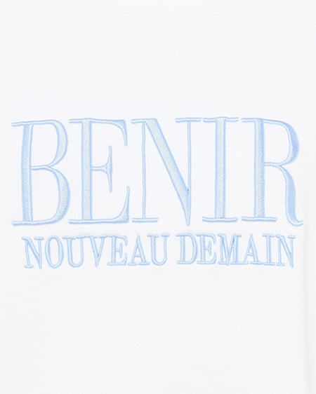 INGNI(イング) ふくれ刺しゅうロゴチュニック オフホワイト/ブルー