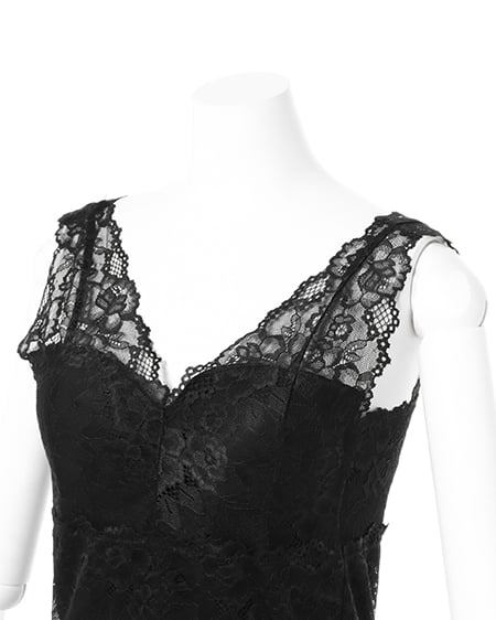 INGNI(イング) パッド付レースタンク クロ