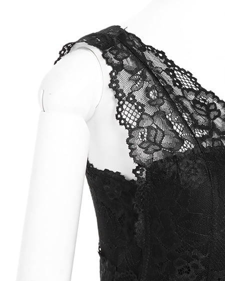 INGNI(イング) パッド付レースタンク クロ