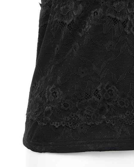 INGNI(イング) パッド付レースタンク クロ