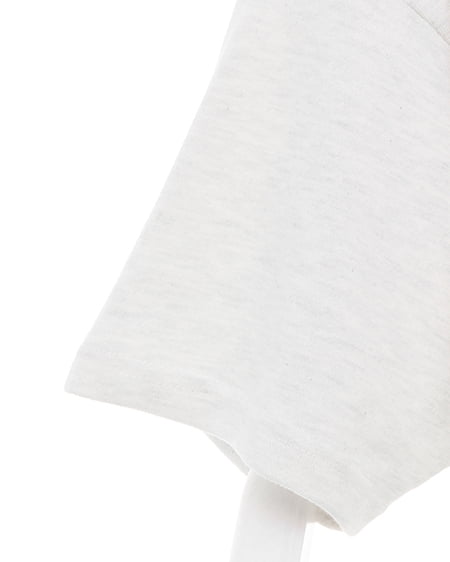 INGNI(イング) ハーフZIP BACKハートロゴミニスウェット半袖チュニック オートミール/ピンク