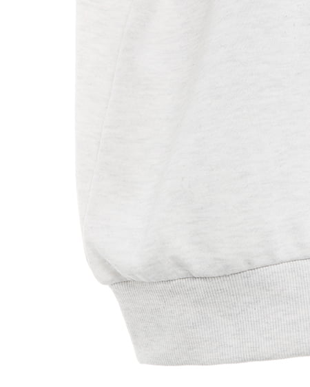 INGNI(イング) ハーフZIP BACKハートロゴミニスウェット半袖チュニック オートミール/ピンク