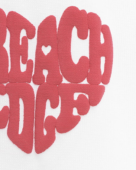 INGNI(イング) BACKハートロゴリンガーTシャツ オフホワイト/アカ