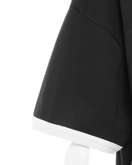 INGNI(イング) BACKハートロゴリンガーTシャツ クロ/オフホワイト