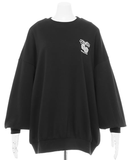 INGNI(イング) BACKダイスロゴミニスウェットチュニック クロ