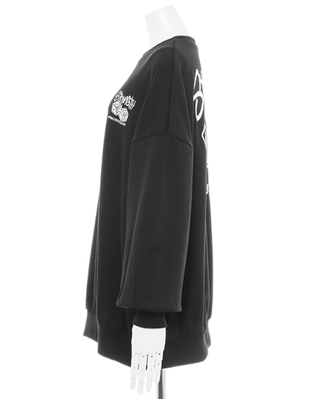 INGNI(イング) BACKダイスロゴミニスウェットチュニック クロ