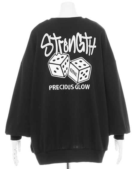 INGNI(イング) BACKダイスロゴミニスウェットチュニック クロ