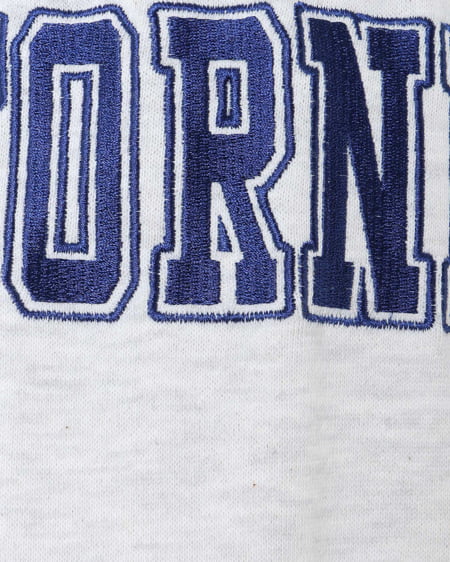 INGNI(イング) ハーフZIPカレッジロゴミニスウェット半袖チュニック オートミール/コン