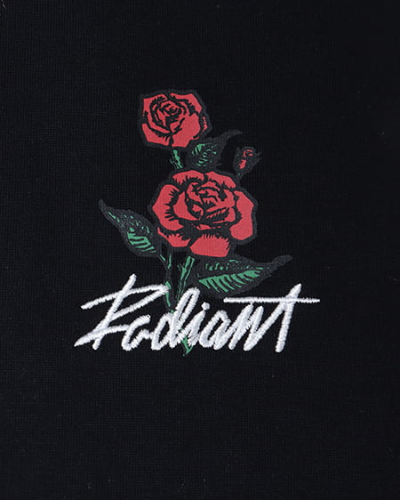 INGNI(イング) BACKバラプリントチュニックTシャツ クロ