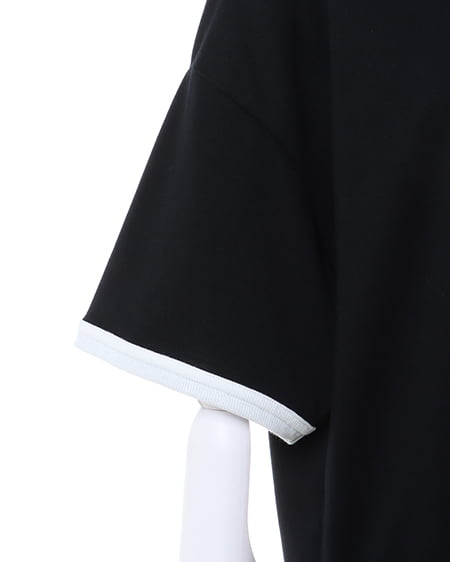 INGNI(イング) BACKバラプリントチュニックTシャツ クロ