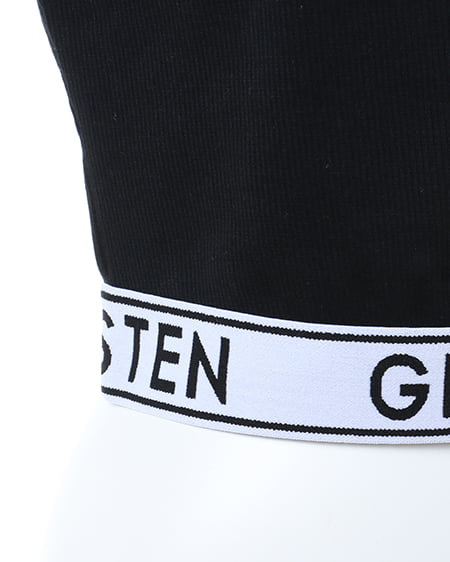 INGNI(イング) 裾ゴムロゴリブTシャツ クロ