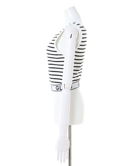 INGNI(イング) 裾ゴム/ロゴタンク オフクロ/ボーダー