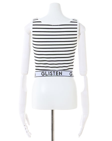 INGNI(イング) 裾ゴム/ロゴタンク オフクロ/ボーダー