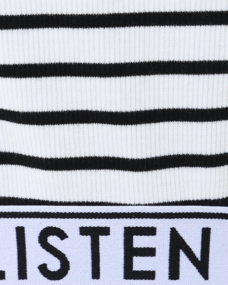 INGNI(イング) 裾ゴム/ロゴタンク オフクロ/ボーダー