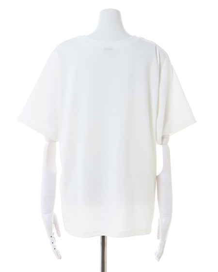 INGNI（イング） シンプル刺しゅうロゴTシャツ ｵﾌﾎﾜｲﾄ/ｸﾛ
