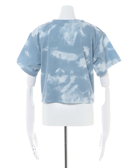 INGNI（イング） タイダイ柄ロゴショートTシャツ ﾌﾞﾙｰ