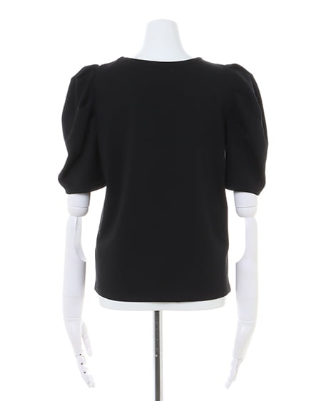 INGNI(イング) パール付きパワショルTシャツ クロ