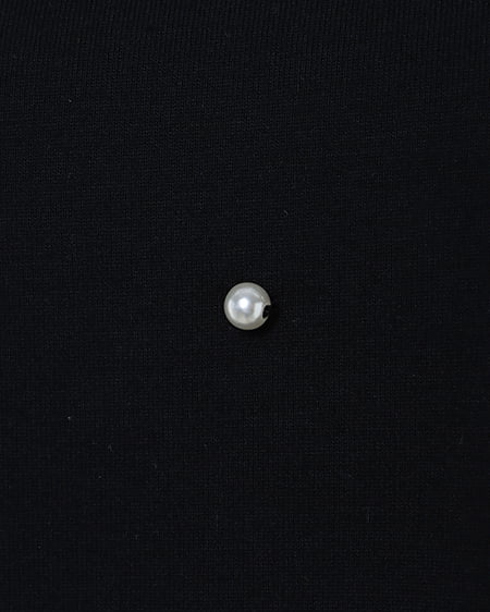 INGNI(イング) パール付きパワショルTシャツ クロ