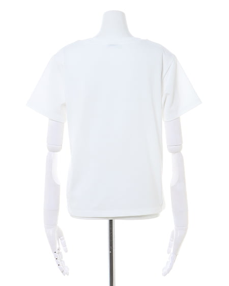 INGNI（イング） パール付刺しゅうロゴTシャツ ｵﾌﾎﾜｲﾄ