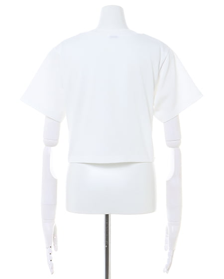 INGNI（イング） ラインストーン付Tシャツ ｵﾌﾎﾜｲﾄ