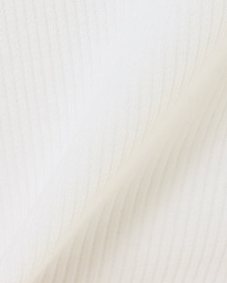 INGNI（イング） 胸刺しゅうロゴサイドギャザーリブTシャツ ｵﾌﾎﾜｲﾄ/A